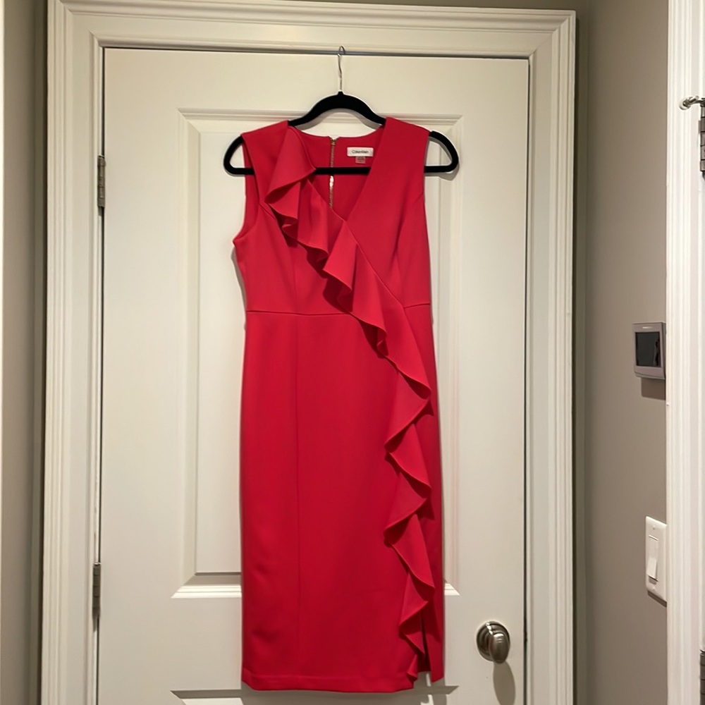 Calvin Klein Ruffle Dress Brand New!!! - Picture 2 of 6